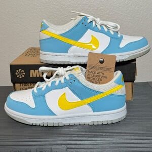 Nike Dunk Low GS Light Blue Yellow White 4.5Y NWB (Retail $90)